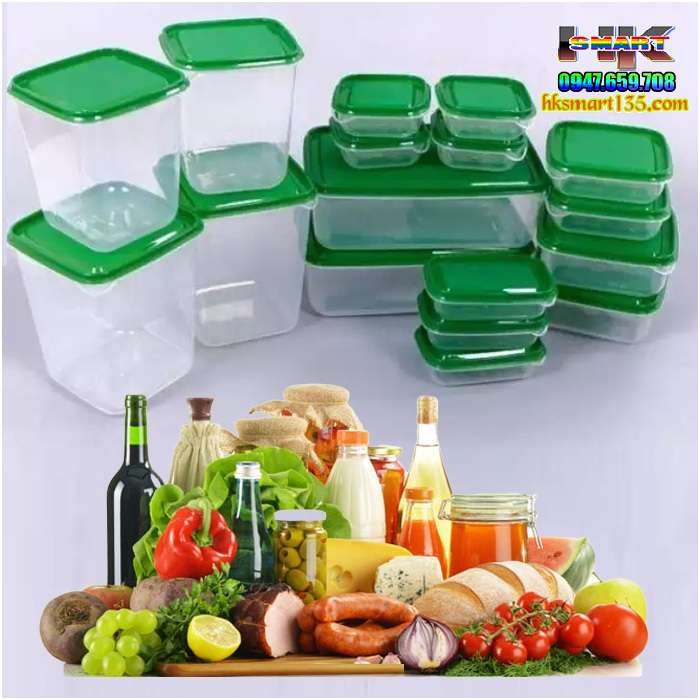 Bộ hộp nhựa đựng thức ăn 17 món tiện dụng