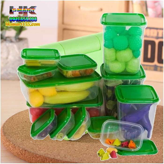 Bộ hộp nhựa đựng thức ăn 17 món tiện dụng
