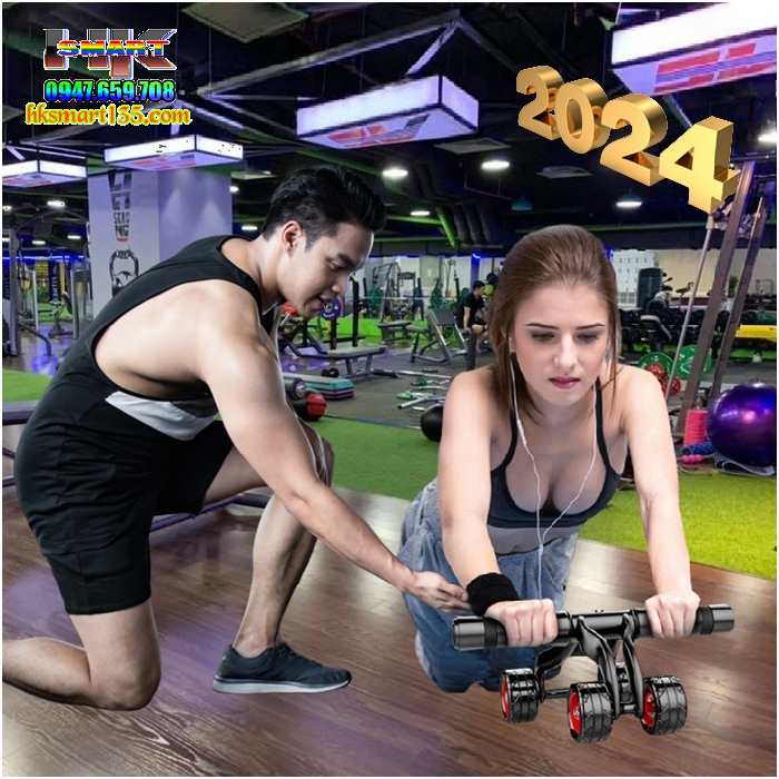 Con Lăn Tập Cơ Bụng 4 Bánh