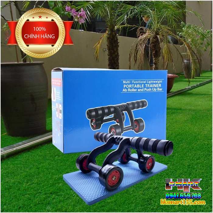 Con Lăn Tập Cơ Bụng 4 Bánh