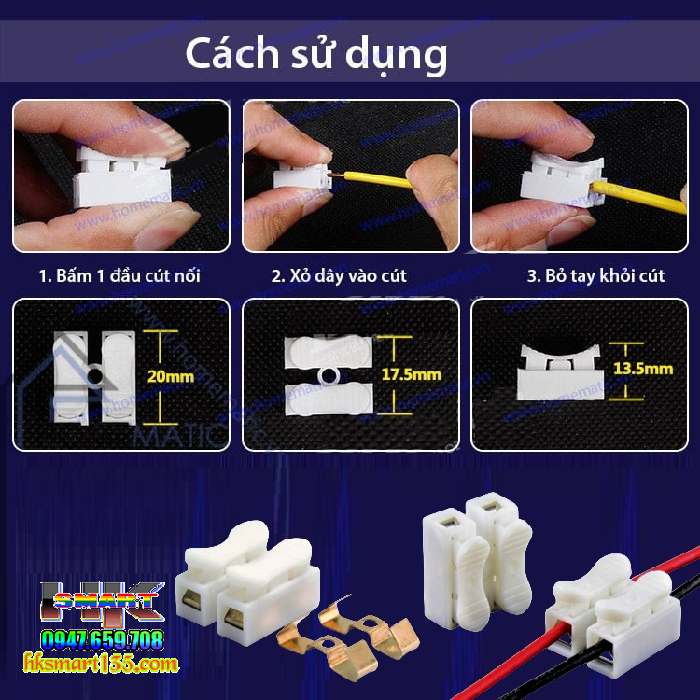 Cút nối nhanh dây điện ch2
