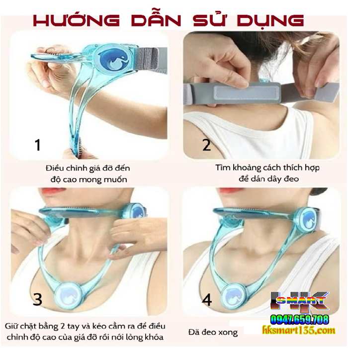 Đai Đeo Cổ Chống Cận- Chống Gù Kyodo- Điều Chỉnh Tư Thế Dáng Ngồi