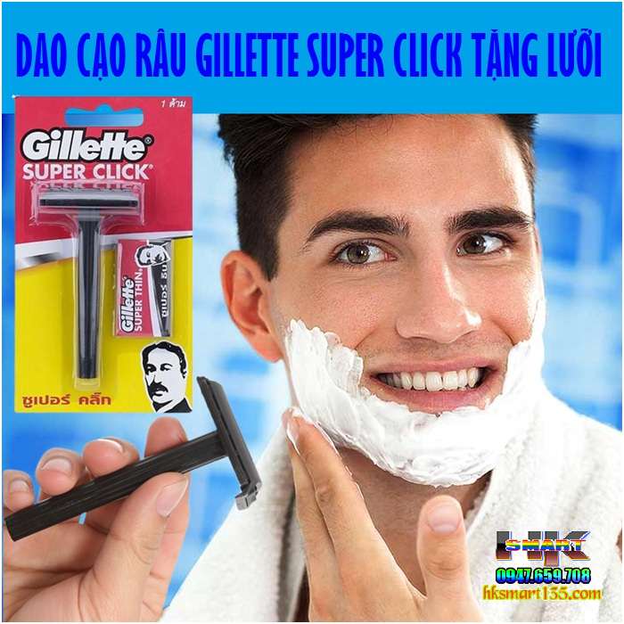 Bàn cạo gillette cán đen kèm lưỡi dao