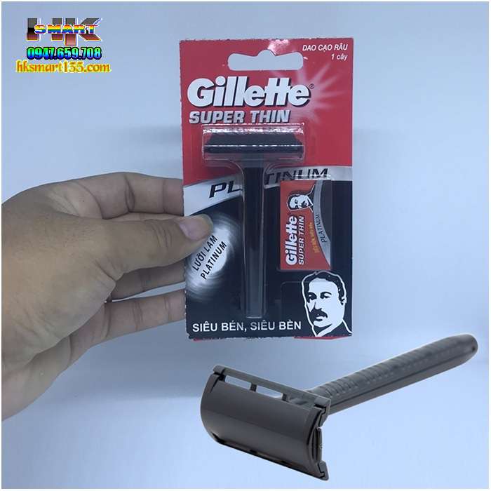 Bàn cạo gillette cán đen kèm lưỡi dao