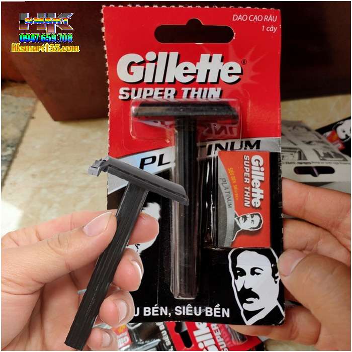 Bàn cạo gillette cán đen kèm lưỡi dao