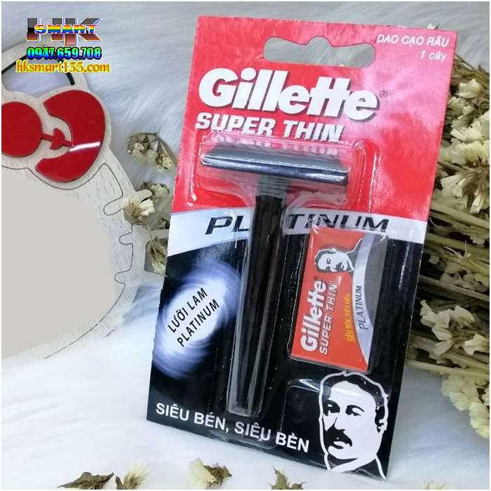 Bàn cạo gillette cán đen kèm lưỡi dao