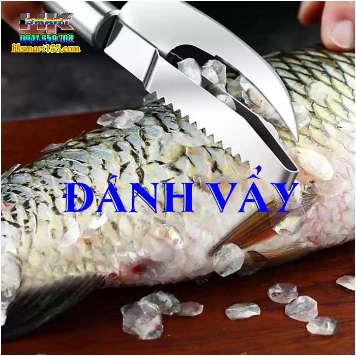 Dụng cụ đánh vảy mổ cá đa năng 2 trong 1