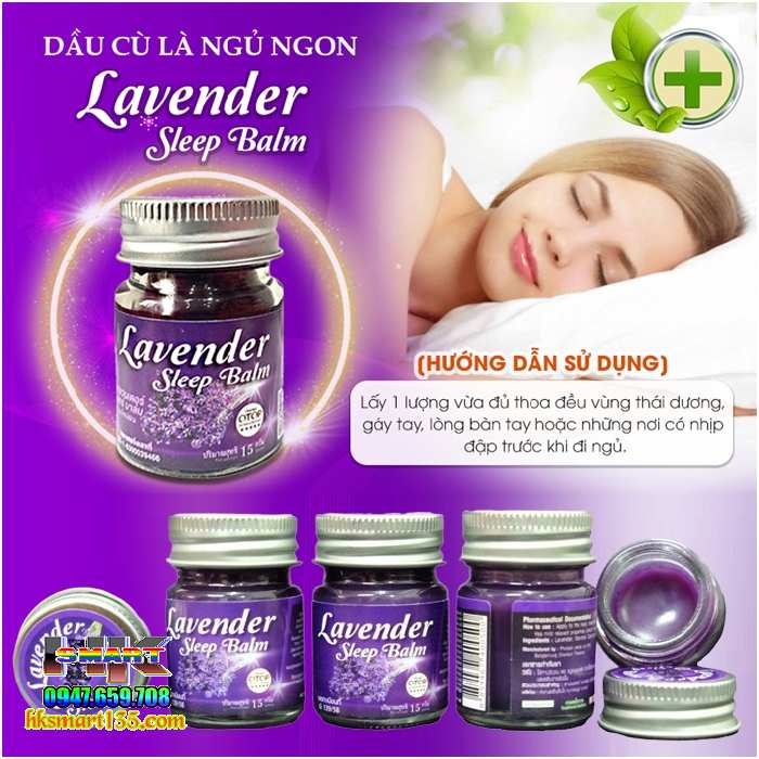 Dầu Cù Là Giúp Ngủ Ngon Lavender Thái Lan OTOP–15g
