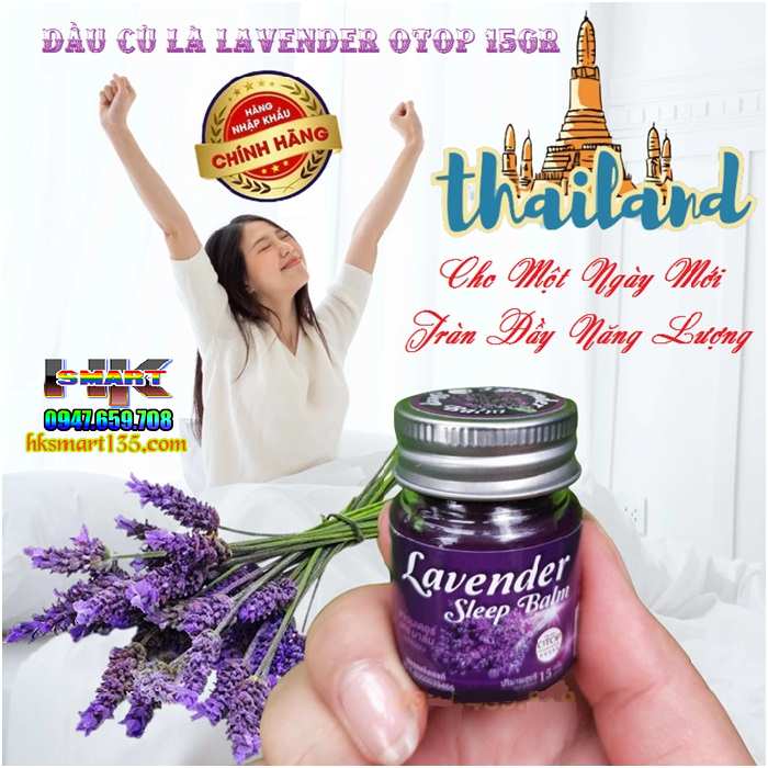 Dầu Cù Là Giúp Ngủ Ngon Lavender Thái Lan OTOP–15g