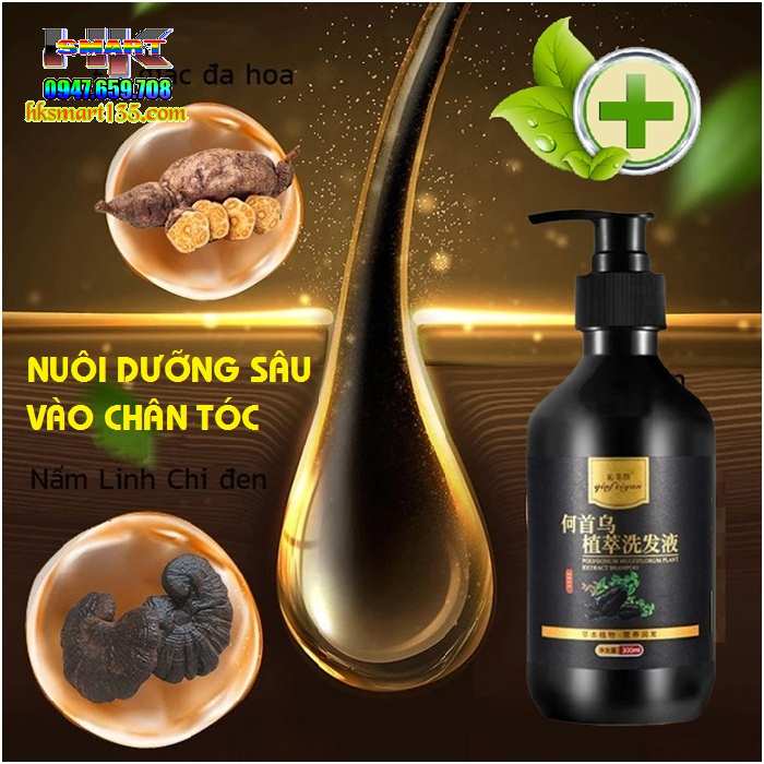 Dầu Gội Làm Đen Tóc Linh Chi Hà Thủ Ô ALICONUM MELI