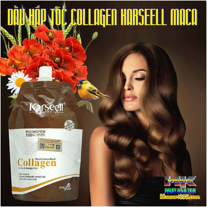 Dầu hấp tóc Collagen Karseell Maca siêu mềm mượt