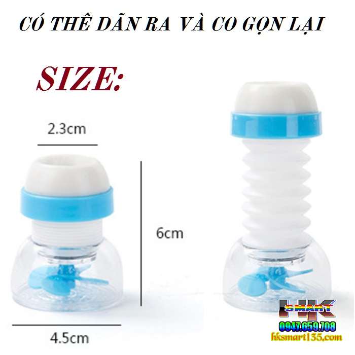 Vòi Nước Xoay 360 độ Co Giãn Kéo Dài Kèm Đầu Lọc