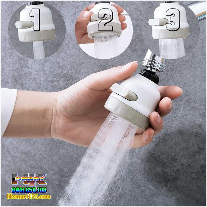 Đầu vòi rửa bát tăng áp 3 chế độ phun