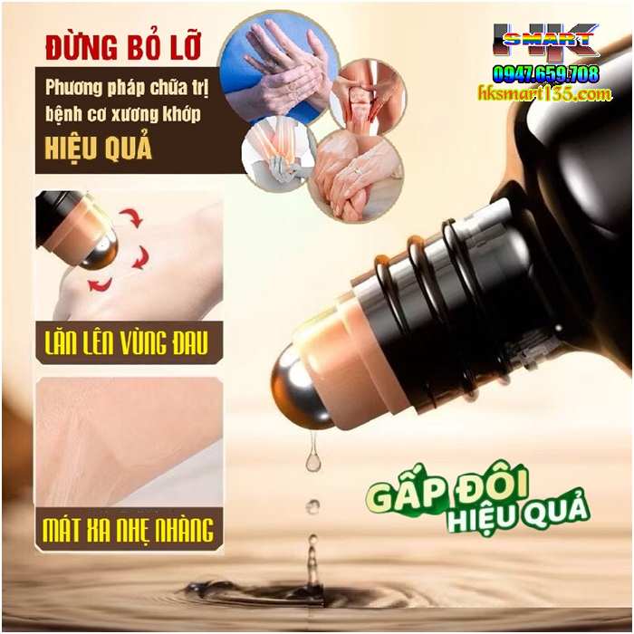 Dầu Xoa Bóp Xương Khớp Hỏa Long Hongkong 30ml- Giúp Lưu Thông Máu, Giảm Đau Mỏi Tay Chân, Chống Tê Bì, Cảm Cúm