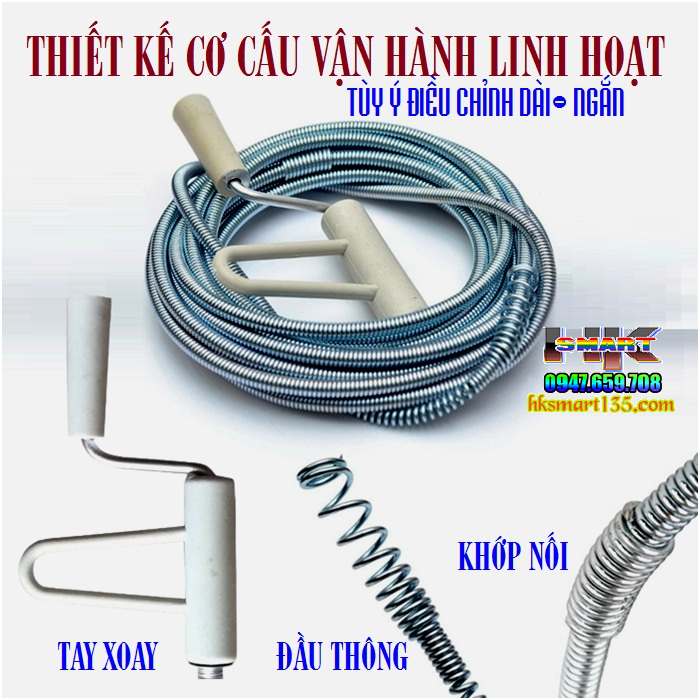 Que thông tắc cống đa năng