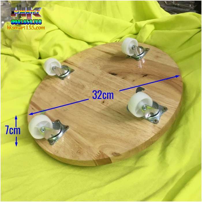 Đế Gỗ Để Chậu Cây Có bánh Xe Di Chuyển