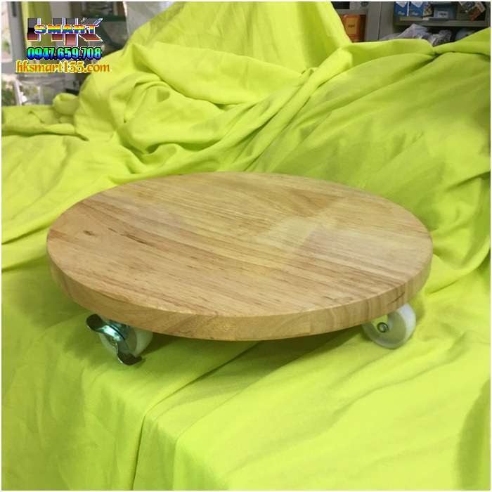 Đế Gỗ Để Chậu Cây Có bánh Xe Di Chuyển