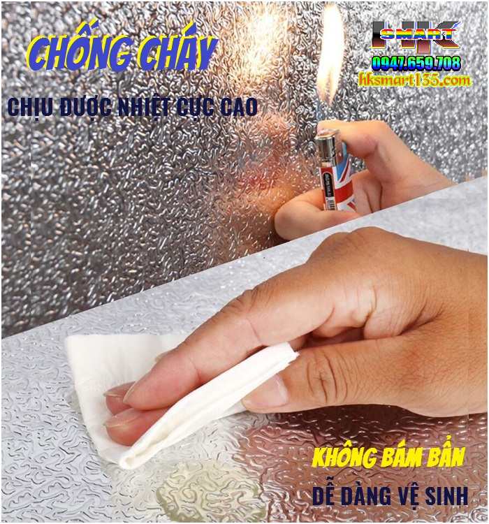 Cuộn Giấy Decal Dán Bếp Tráng Nhôm Cách Nhiệt