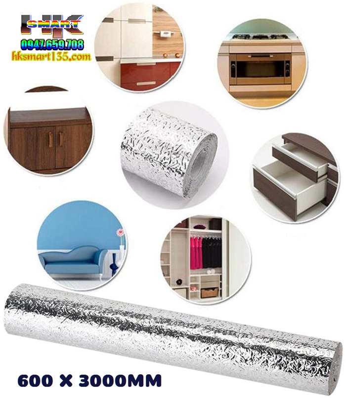 Cuộn Giấy Decal Dán Bếp Tráng Nhôm Cách Nhiệt