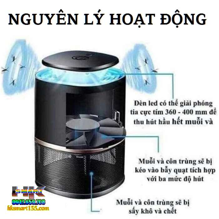 Đèn bắt muỗi Led UV thông minh