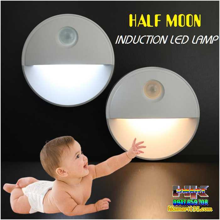 Đèn Led Cảm Ứng Gắn Tường Hình Bán Nguyệt