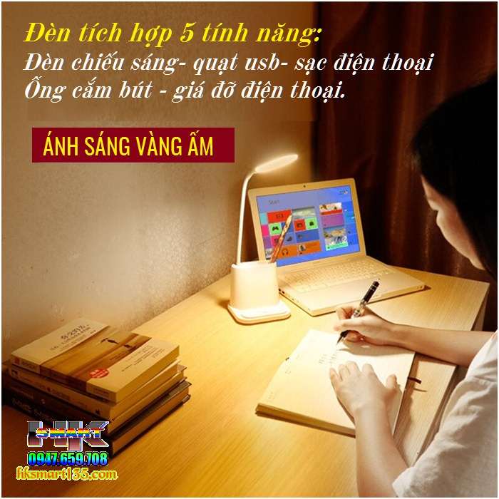 Đèn bàn LED đa năng 5 in 1
