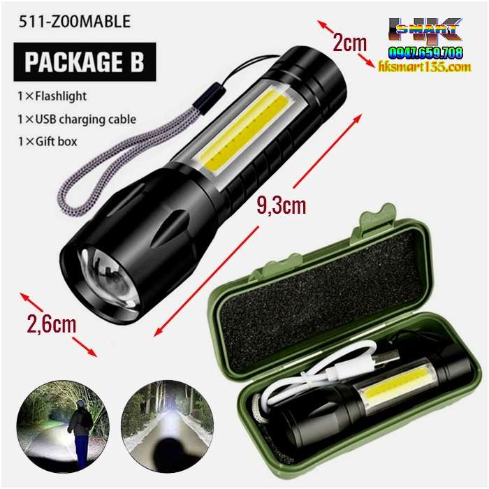 ĐÈN PIN MINI SIÊU SÁNG LED TAC LIGHT | HK.SMART SHOP