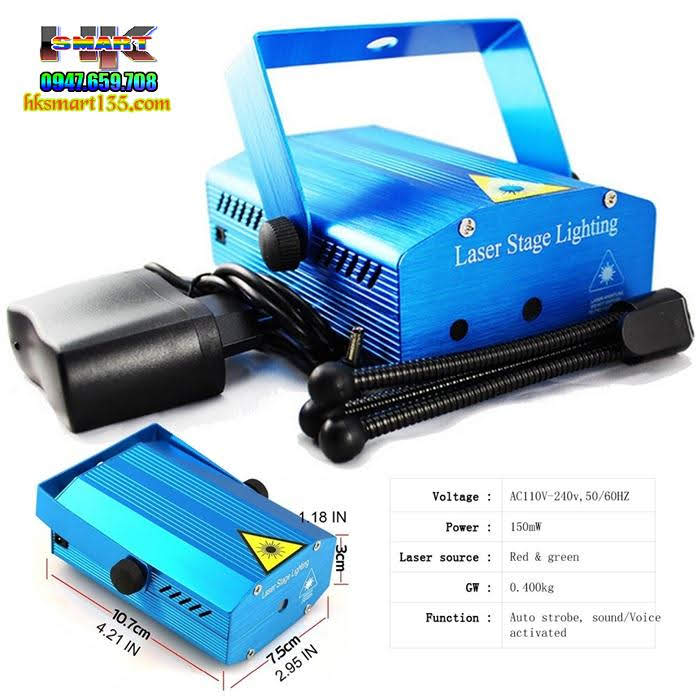 Đèn trang trí stage laser light cảm biến theo điệu nhạc