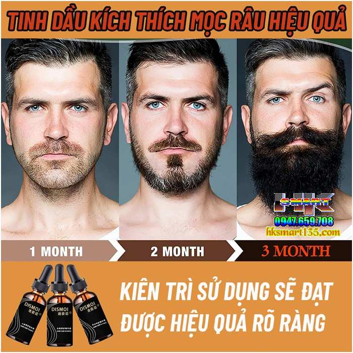 Lavdík Hair Growth Serum Kích Mọc Râu Tóc Đen Dày Bóng Khỏe Giảm Gãy Rụng
