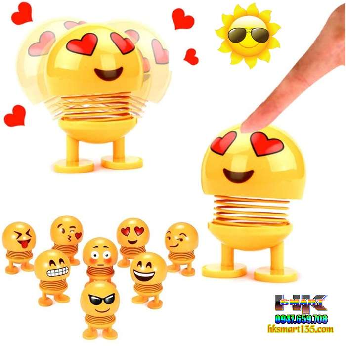 Đồ chơi thú nhún Emoji lò xo