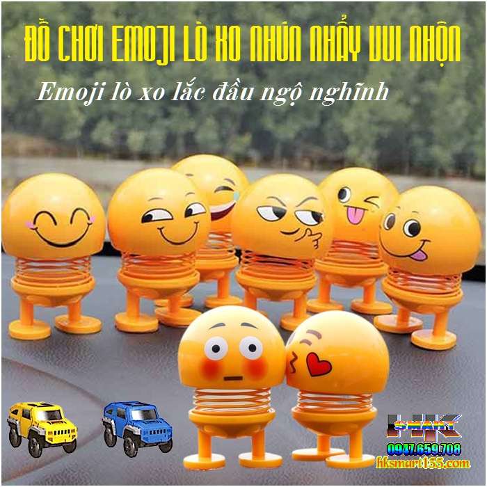 Đồ chơi thú nhún Emoji lò xo