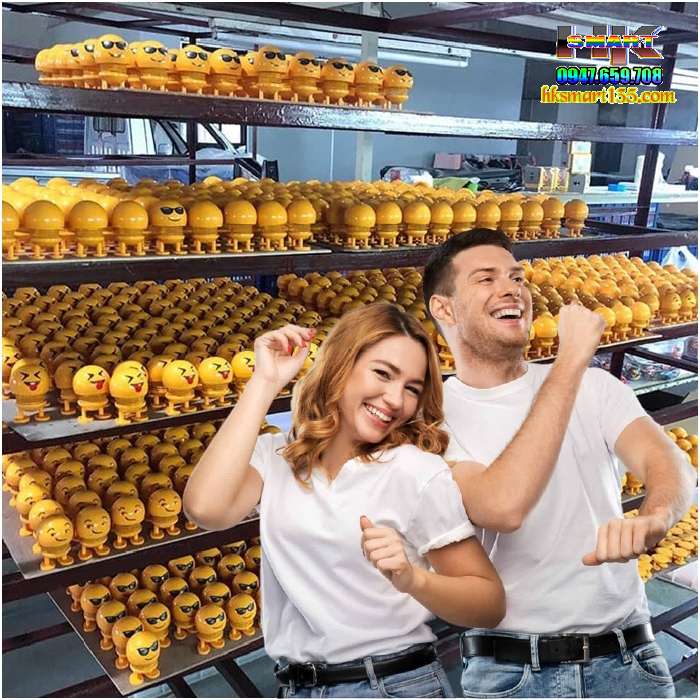 Đồ chơi thú nhún Emoji lò xo