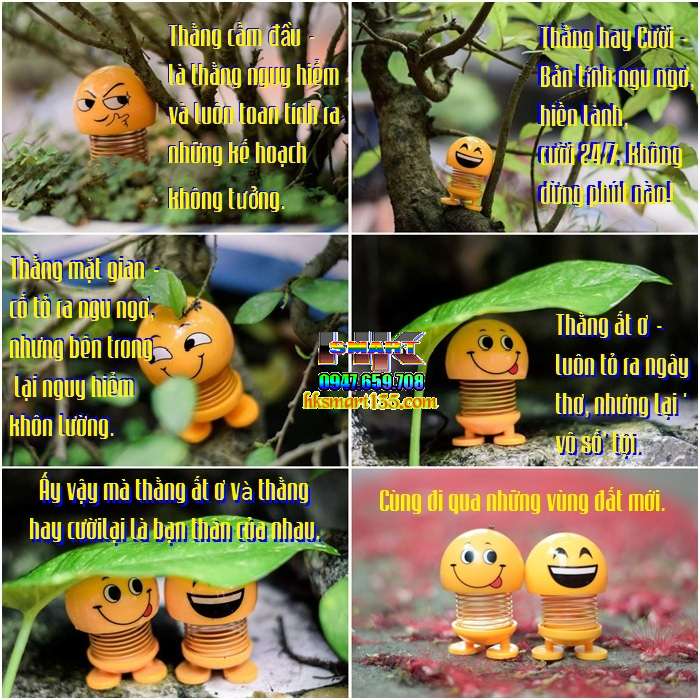 Đồ chơi thú nhún Emoji lò xo