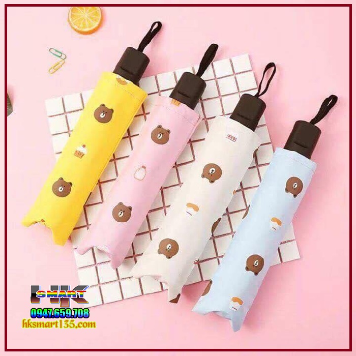 Dù xếp gọn gấu Brown