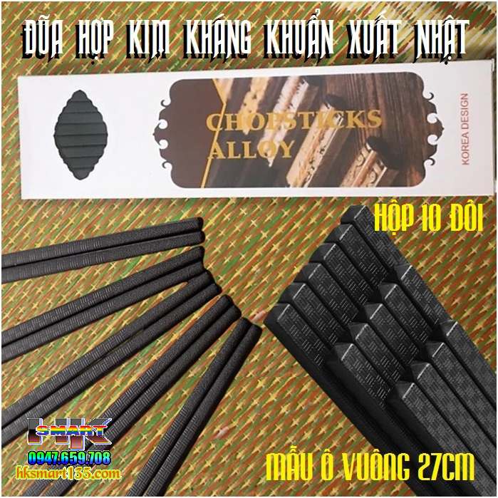Bộ 10 đôi đũa hợp kim xuất Nhật