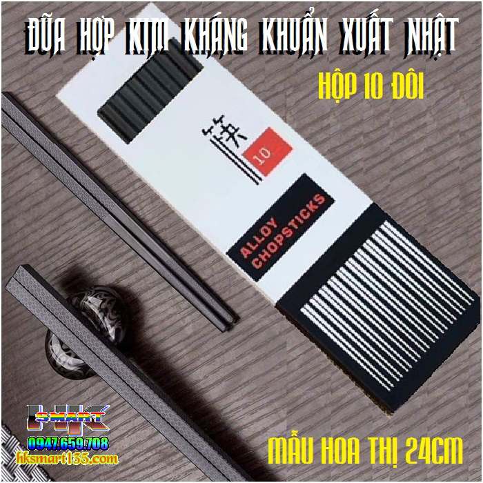 Bộ 10 đôi đũa hợp kim xuất Nhật