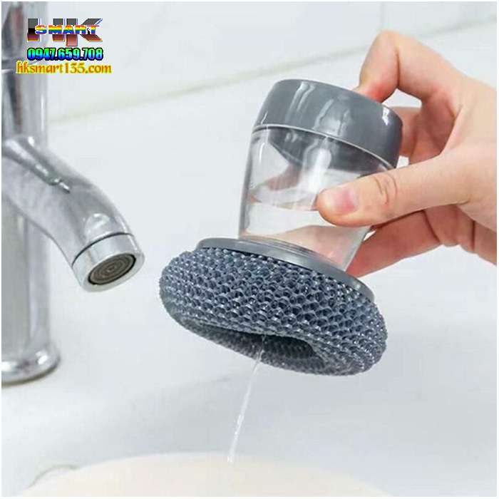 Dụng cụ cọ rửa đa năng kiêm ngăn chứa xà phòng
