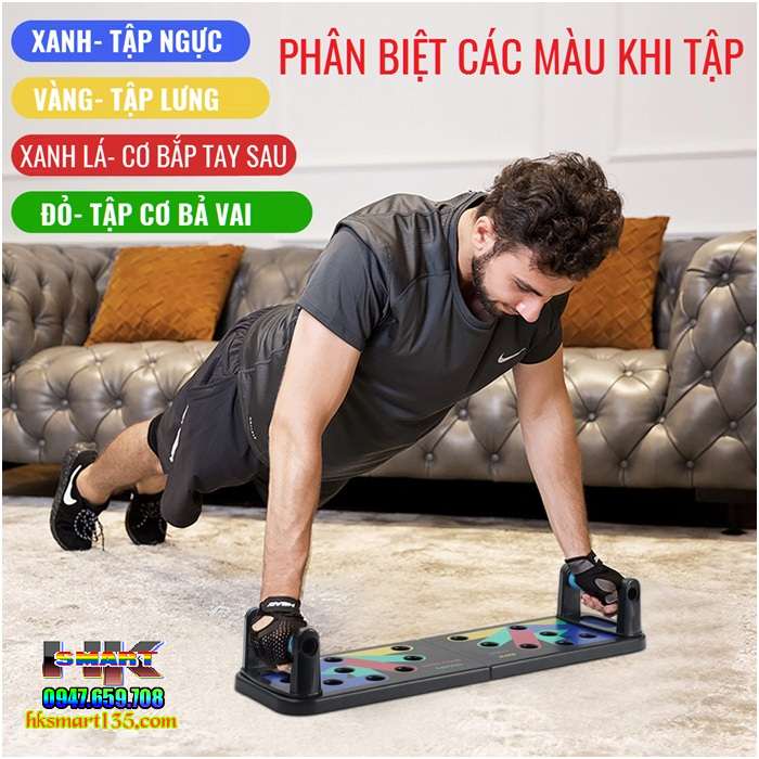 Bộ Dụng Cụ Hít Đất Chống Đẩy 9 in 1