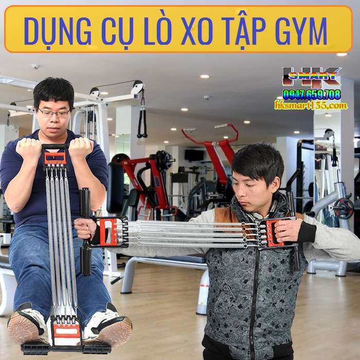 Dụng cụ tập Gym- tập cơ tay lò xo Inox 5 sợi