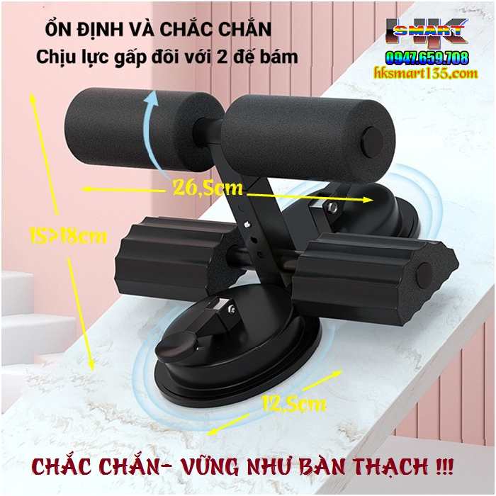 Dụng cụ tập bụng chữ T 2 tầng đế hít kép đa năng