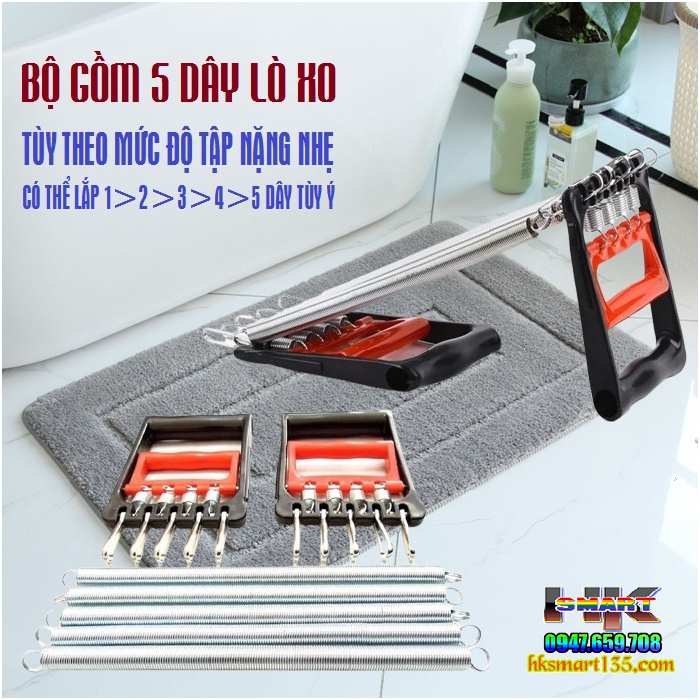 Dụng cụ tập Gym & cơ tay lò xo 5 sợi