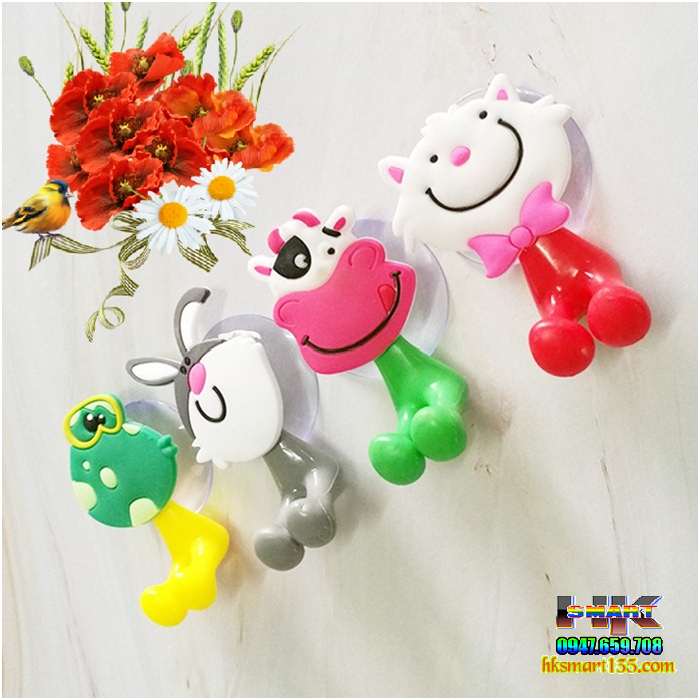 Dụng Cụ Hít Treo Bàn Chải Đánh Răng Hình Thú