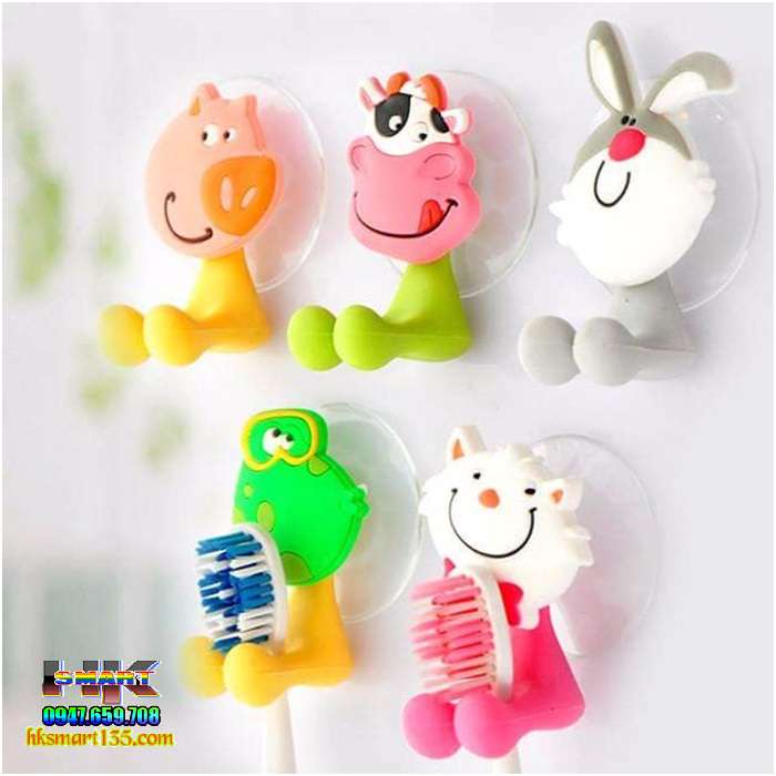 Dụng Cụ Hít Treo Bàn Chải Đánh Răng Hình Thú