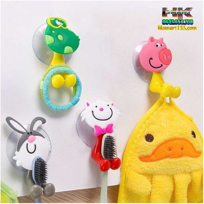 Dụng Cụ Hít Treo Bàn Chải Đánh Răng Hình Thú