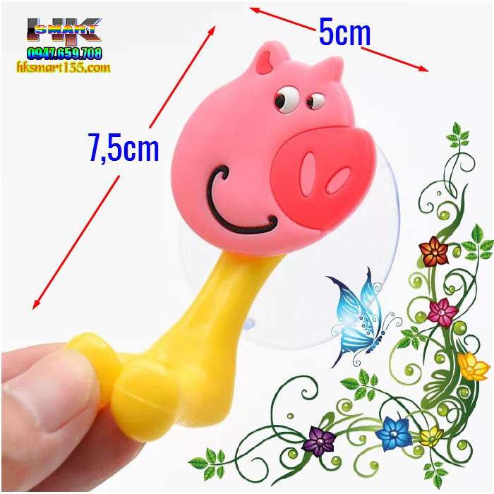 Dụng Cụ Hít Treo Bàn Chải Đánh Răng Hình Thú