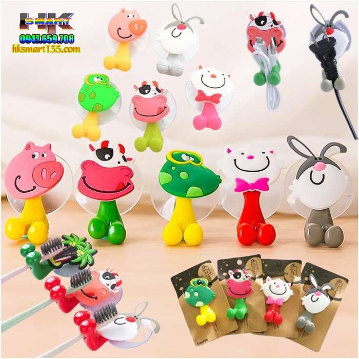 Dụng Cụ Hít Treo Bàn Chải Đánh Răng Hình Thú