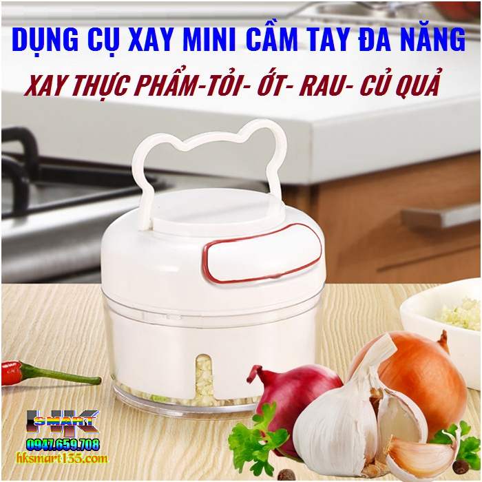 Dụng cụ xay tỏi ớt, củ quả đa năng