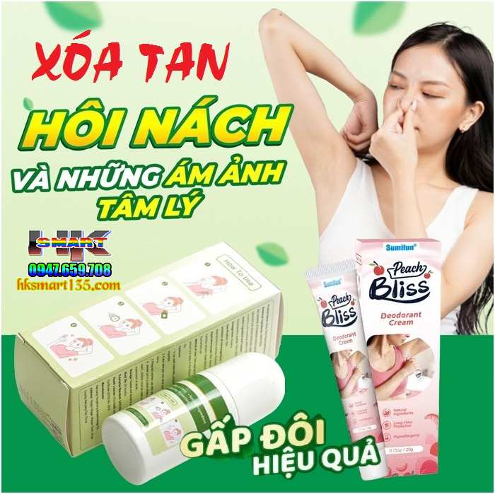 Dưỡng Thể Lăn Khử Mùi Cơ Thể Sumifun Body Odour Remover Roll-on 60ml- Đánh Bay Giảm Tiết Mùi Hôi Nách, Hôi Chân, se Khô Hết Thâm Cho Nam Nữ