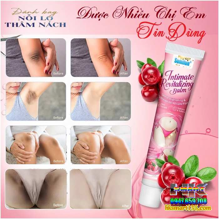 Dưỡng Thể Sumifun Intimate Revitalizing Balm 20Gr- Dưỡng Ẩm Làm Trắng Sáng Da Cô Cậu Nhỏ, Hồng Nhũ Hoa, Vùng Nách, Đầu Gối, Khuỷu Tay, Bikini,..