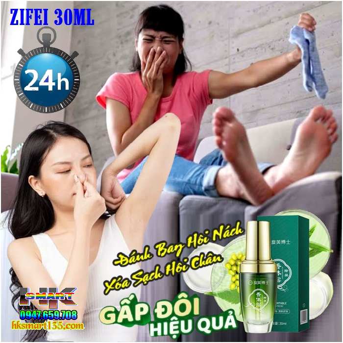 Dưỡng Thể Xịt Khử Mùi Cơ Thể Zifei Nam Kinh Đông Y Trung Hoa 30ml- Hỗ Trợ Giảm Tiết Mùi Hôi Nách, Hôi Chân,se Khô Hết Thâm Cho Nam Nữ